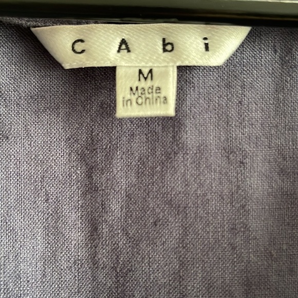 CABi Embroidered Linen Tunic Top Size Medium - Picture 7 of 8